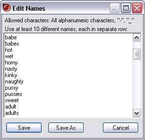 Edit Names Edit Names