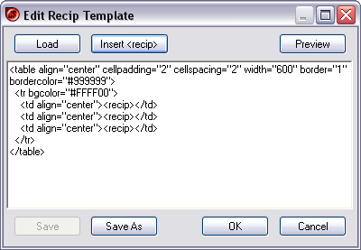 Edit Recip Template Edit Recip Template